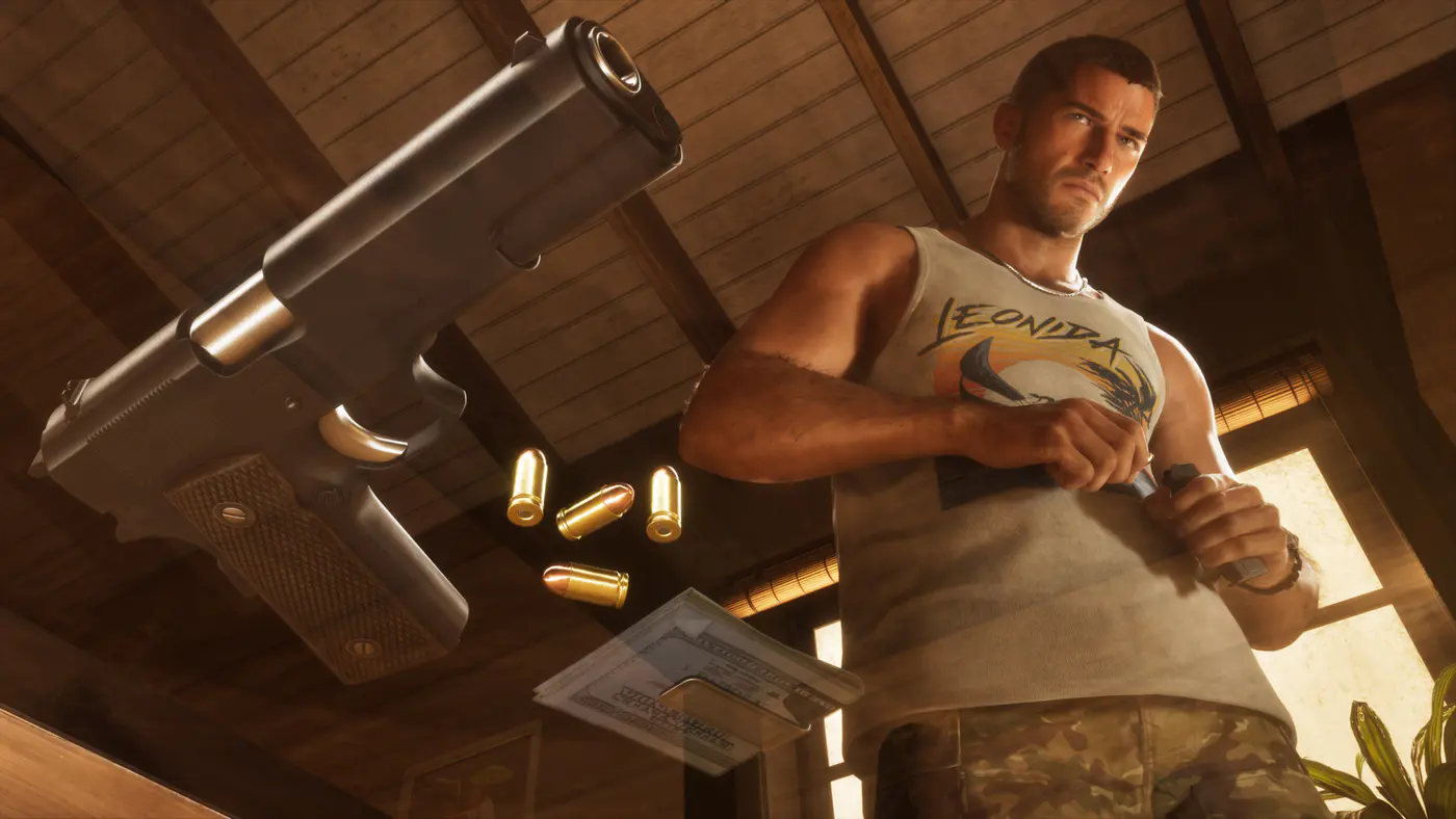 Jason Duval 09, official GTA VI screenshot.