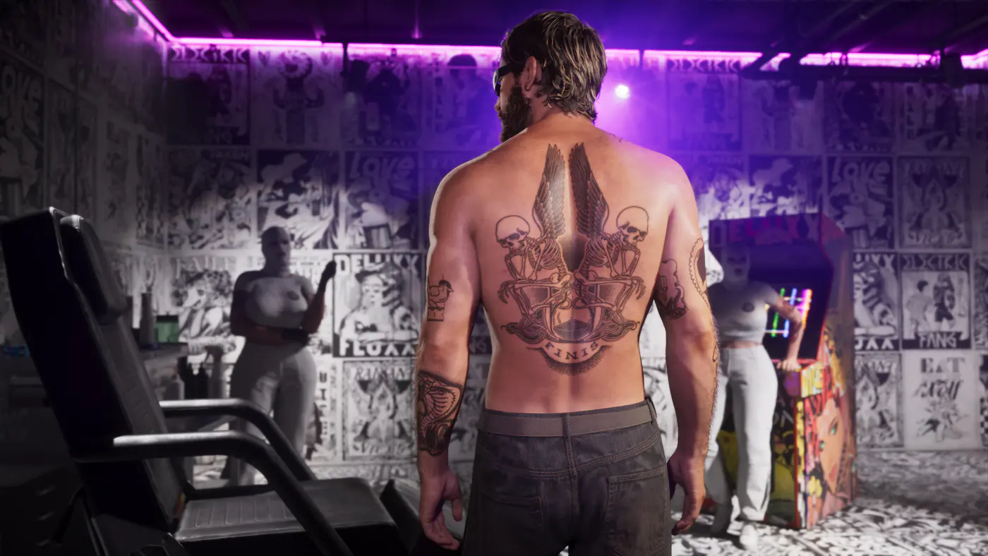 Electric Fang Tattoo 04, official GTA VI screenshot.